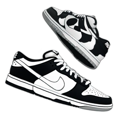 nike dunk low panda sticker