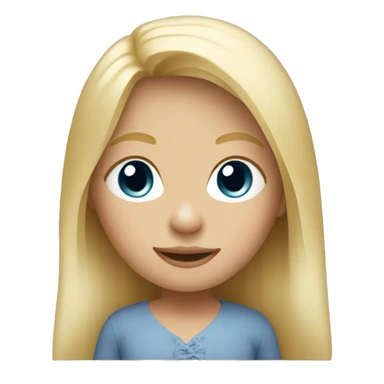 long Blonde hair woman, baby boy sticker
