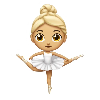 Bailarina de ballet rubia blanca  en pose  sticker