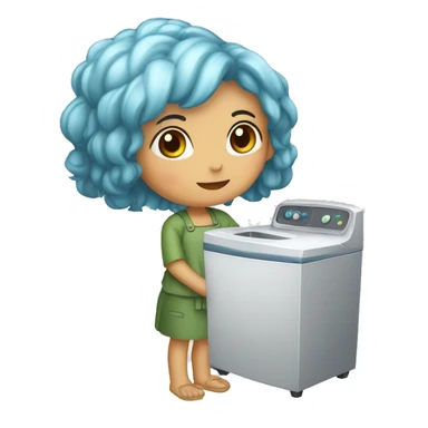 Máquina de lavar roupa humanizada sticker