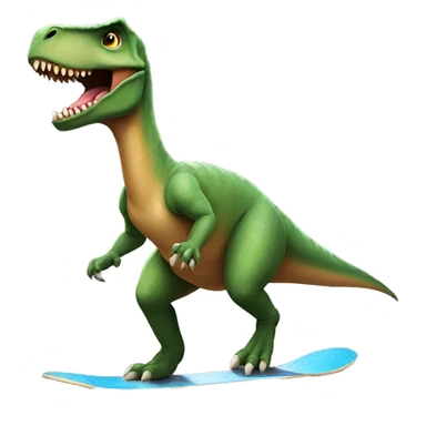 dinosaur riding a skateboard  sticker