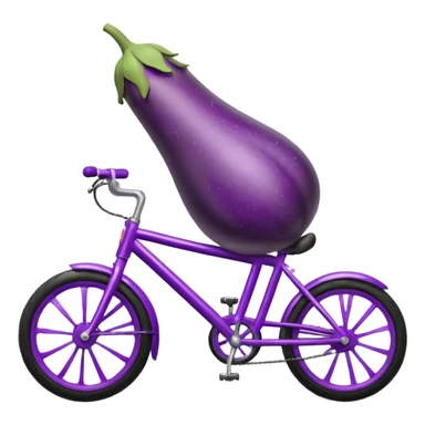 eggplant riding a bike sticker