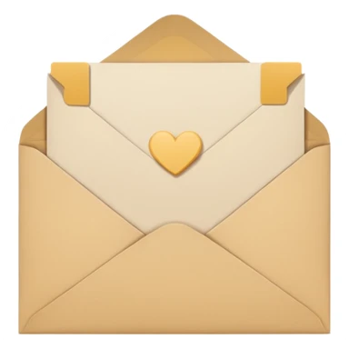 a paper with a signature in an envelope sticker