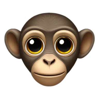 Monkey with black eyes cursed sticker