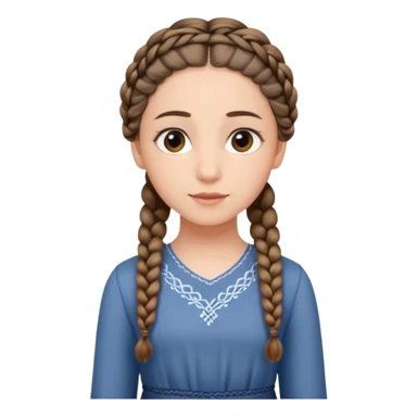 young modest jewish girl braids no headband sticker