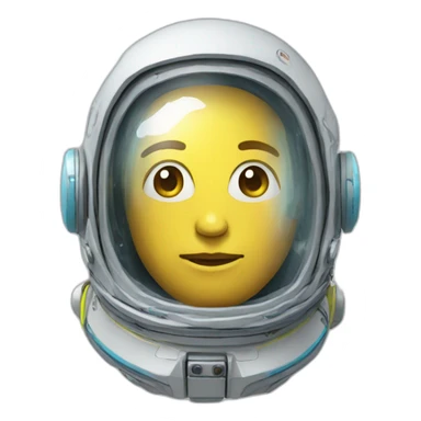 Electric astronaut glass head sticker