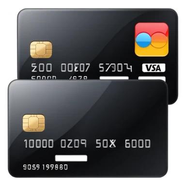 black credit card, no text, no numbers sticker