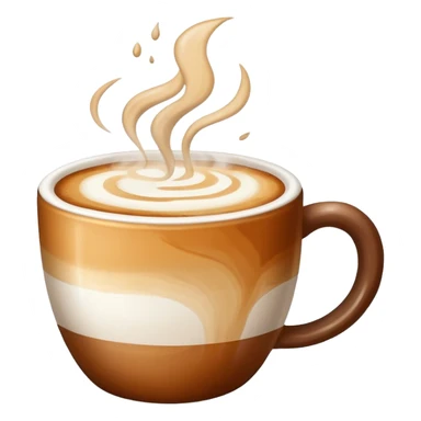 steaming latte in a mug, soft colors sticker