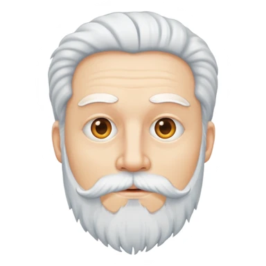 stringy white chin beard sticker