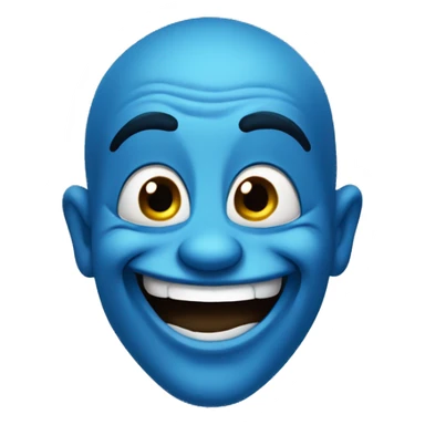 blue genie happy sticker