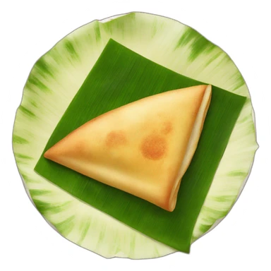 dosa on banana leaf sticker