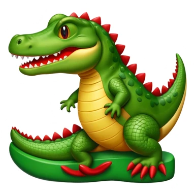 Cocodrilo con zapatos rojos  sticker