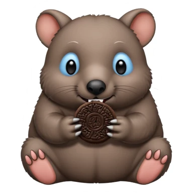 Wombat eating a oreo sticker
