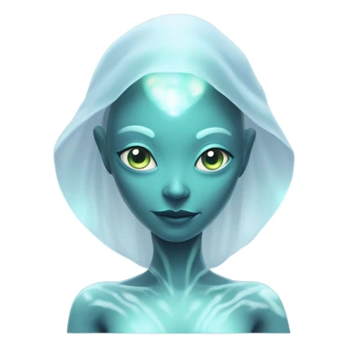 a heavenly alien woman full body sticker