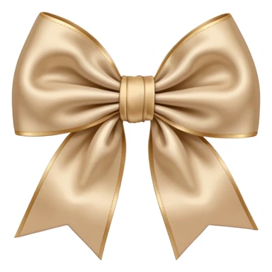 Beige bow sticker