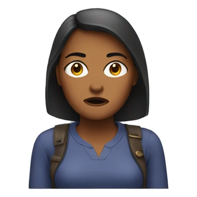 Woman annoyed  sticker