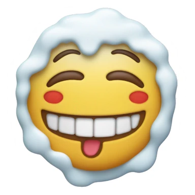 happy face covered in frosting sticker