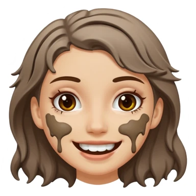 white girl with mud on her  sticker