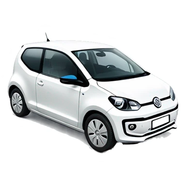 Blauer vw up sticker