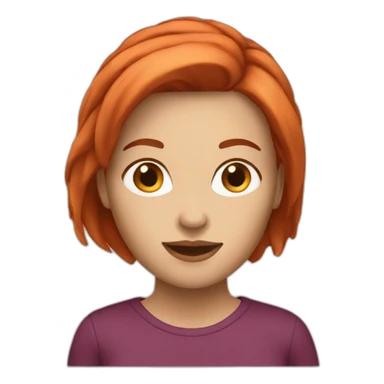 white-woman-with-brown-red-hair sticker