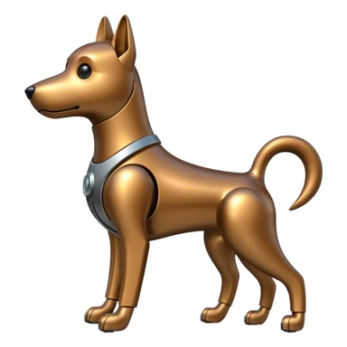 Robots Dog Bot – Mechanical dog with metal body, wagging tail sticker