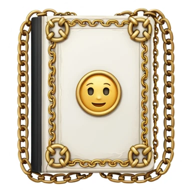  white book in gold chains  sticker