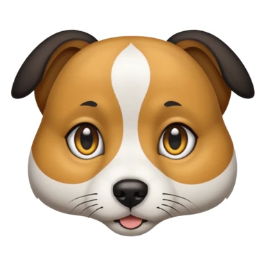 dog with black, white, and brown fur sticker
