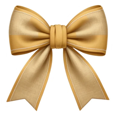 Linen bow sticker