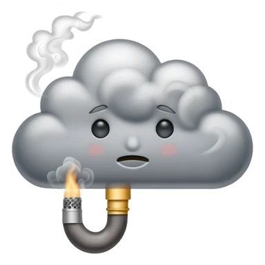 smoke coming out of a blunt sticker