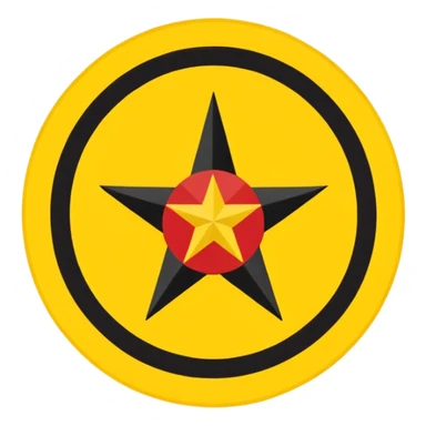 Turkish club Eskişehirspor logo with yellow, black thin stripes and three stars sticker