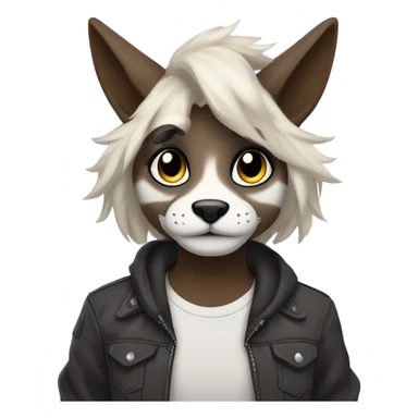 Anthro Fursona Furry Edgy Cool Cute Full body sticker