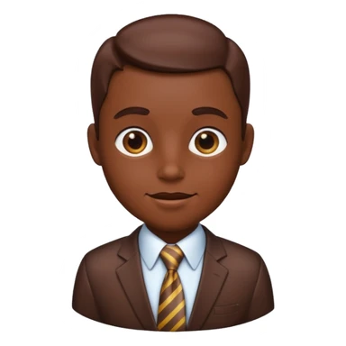 A chocolate with a tie and facial features sticker