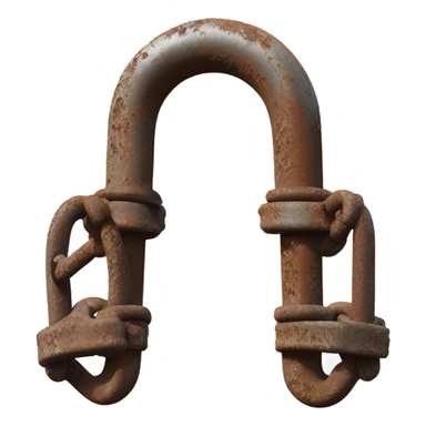 old metal shackles sticker