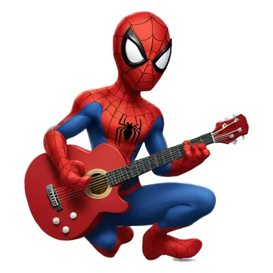Spiderman playing guitar  sticker