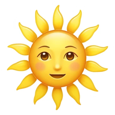 Light yellow sun shining sticker