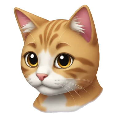 cat with tophot and is inlove sticker