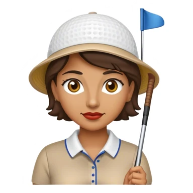 Latino woman golfer sticker