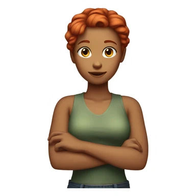 Girl with red hair and skin is fair, she is 25 years  sticker