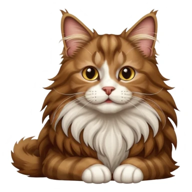 a maine coon cat farting sticker