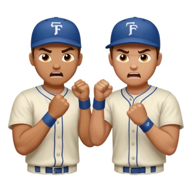 dos basebeall playr a golpes sticker