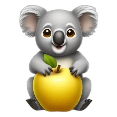 Koala pomme de terre jaune sticker