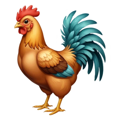 chicken who is ripped like a body builder sticker