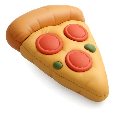 illustration of a pizza slice in cushion style sticker