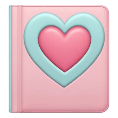girly book with heart pattern and pastel colors sticker
