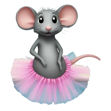 rat on a pool wearing a tutu sticker