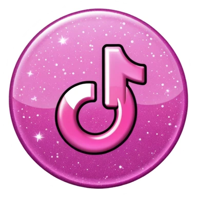 glitter pink logo TikTok sticker