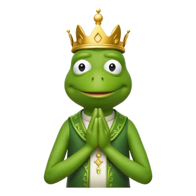 kermit the frog praying sticker