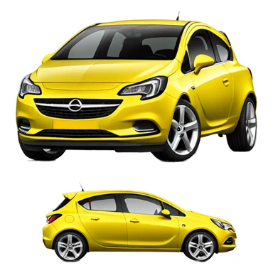 Opel corsa d yellow sticker