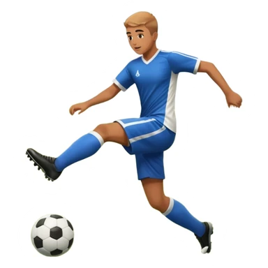 Shooting a soccer ball sticker