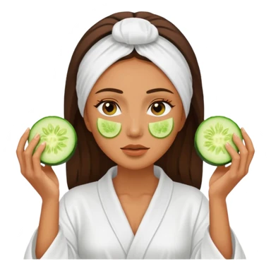 detox facial woman wearing robe sticker